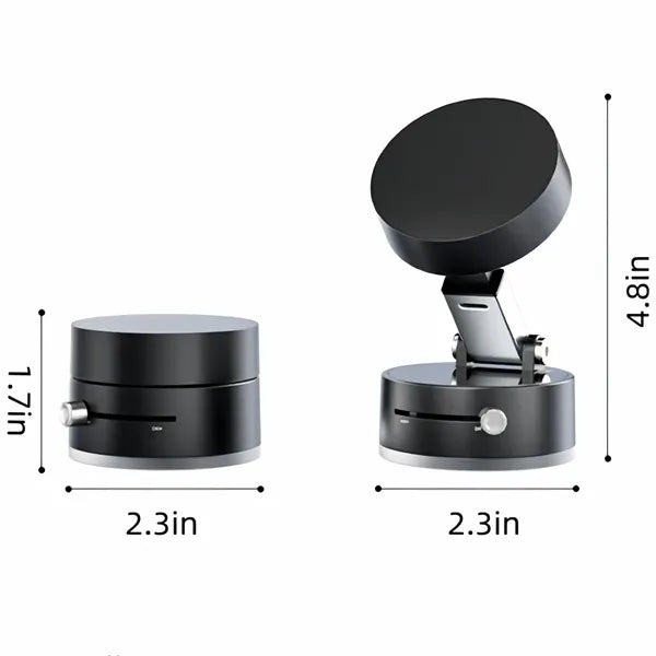 Vacuum Magnetic Car Phone Mount With Foldable Stand