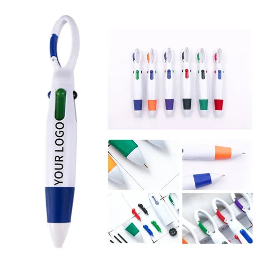 Four Color Button Pen Plastic