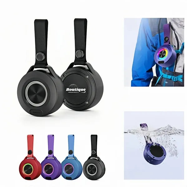 Waterproof Bluetooth Speaker With LED Light And Strap