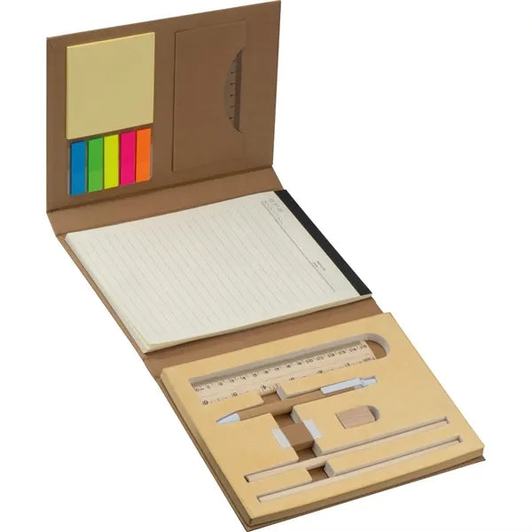 Tri-Fold Sticky Notes Business Notebook Stationery Gift Set