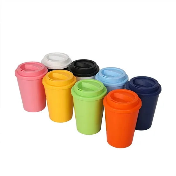 Portable BPA-Free Double-Layer Coffee Cup w/ Lid