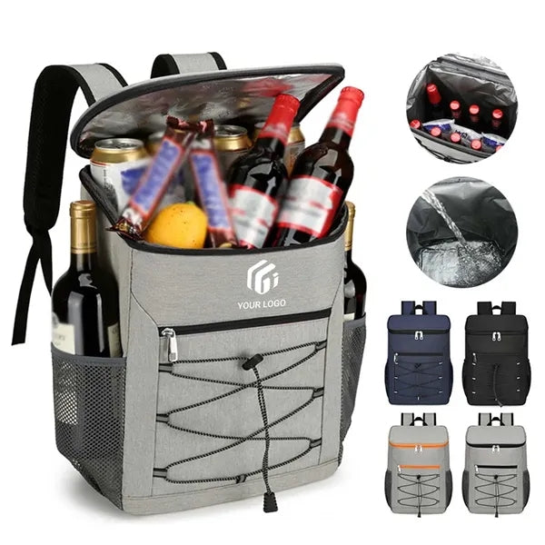 Insulated large outdoor picnic food storage cooler backpack