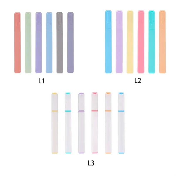 Aesthetic Highlighters 6 Pcs