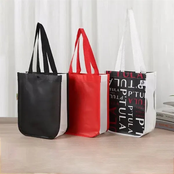 Waterproof Non-Woven Tote Bag with Snap Closure