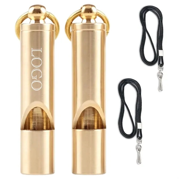 Brass Whistles with Lanyard