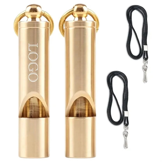 Brass Whistles with Lanyard
