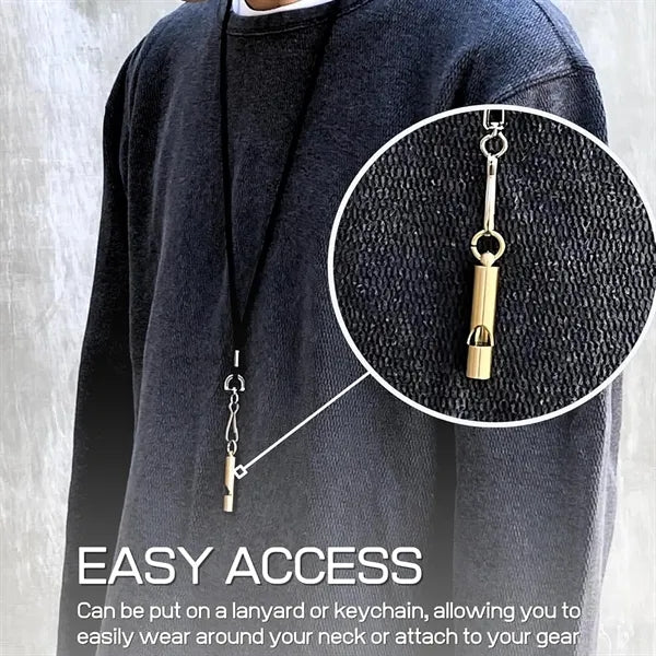 Brass Whistles with Lanyard