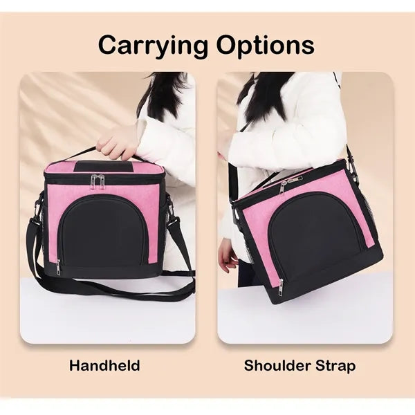 16-Can Two-Tone Soft Cooler w/ PEVA Lining & Shoulder Strap