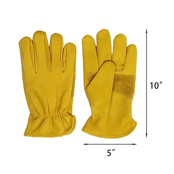 Yellow Cowhide Leather Work Gloves