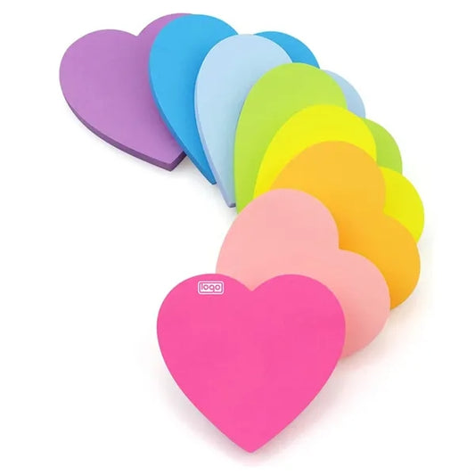 656 Sheets 3"x3" Heart Shaped Sticky Notes