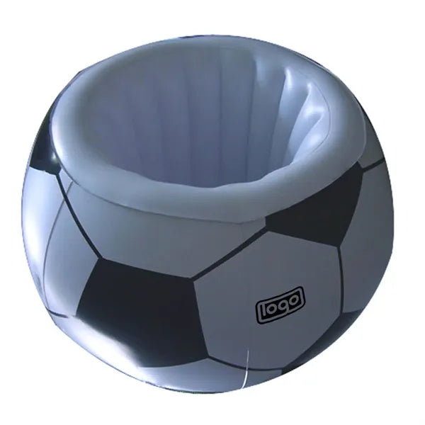 Inflatable PVC Soccer Ball Beverage Cooler Ice Bucket