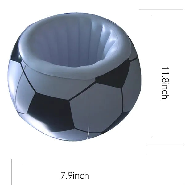 Inflatable PVC Soccer Ball Beverage Cooler Ice Bucket