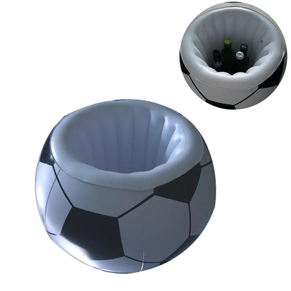 Inflatable PVC Soccer Ball Beverage Cooler Ice Bucket