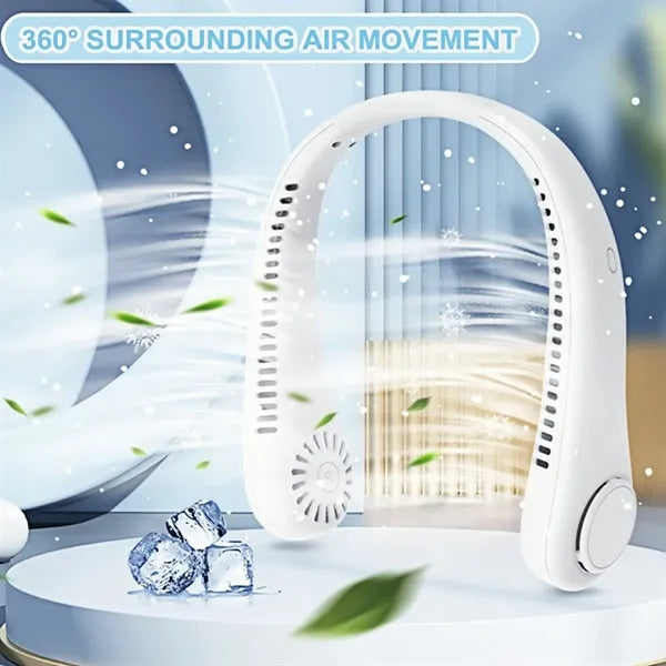 1800mAh Bladeless Neck Fan with 3 Speeds