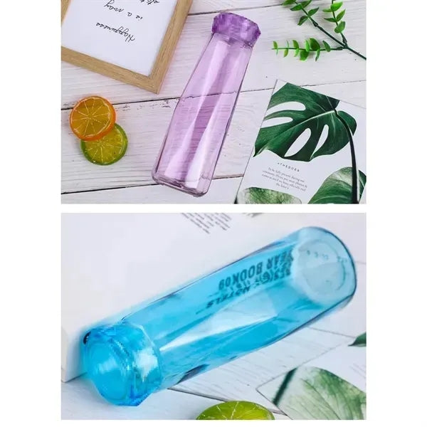 Colored Glass Diamond Cup Portable Drinking Bottle