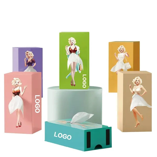 Cartoon Anime Girl Tissue Box