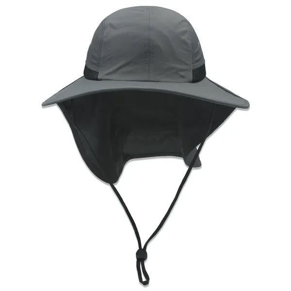 Safari boonie flap back hat with hidden pocket
