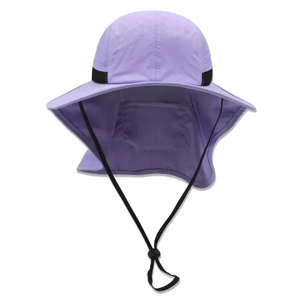Safari boonie flap back hat with hidden pocket