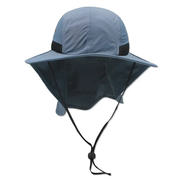 Safari boonie flap back hat with hidden pocket
