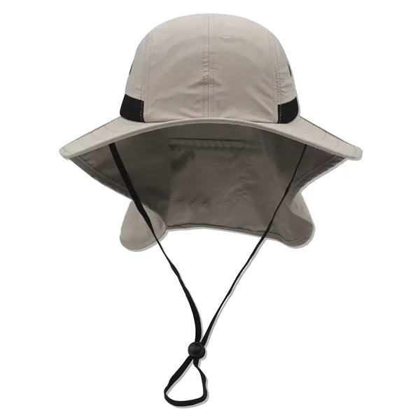 Safari boonie flap back hat with hidden pocket