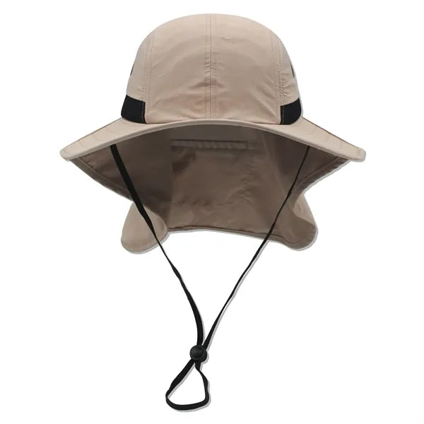 Safari boonie flap back hat with hidden pocket