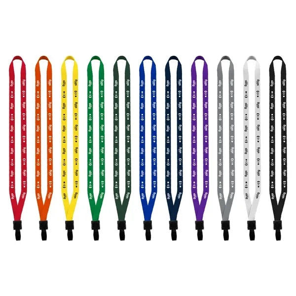 1/2" Polyester Lanyard with Non-Swivel Plastic Hook