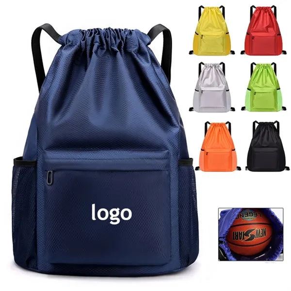 Basketball Drawstring Backpack Bag