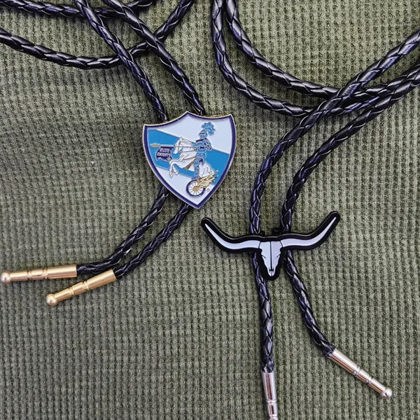 Die Struck Antique Plated Bolo Tie