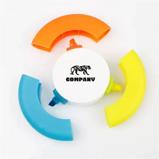 Circular Fluorescent Highlighter Pen