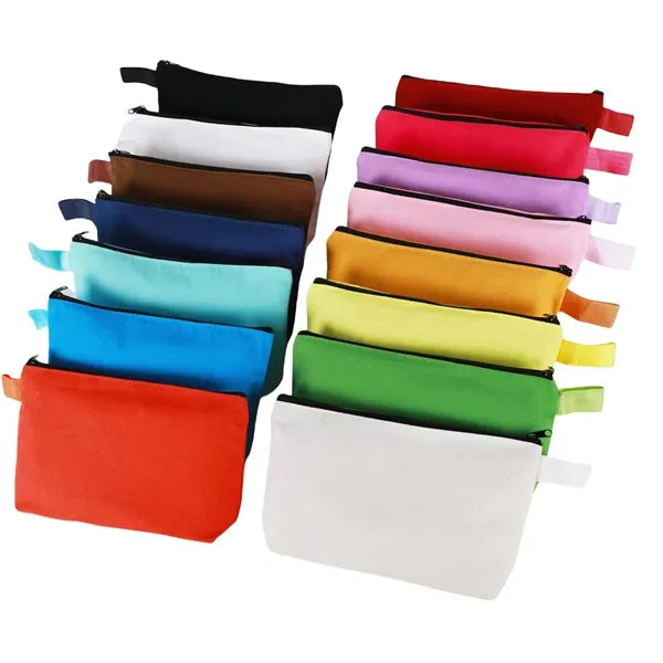 Canvas Zipper Pencil & Pen Case
