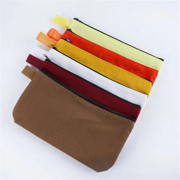 Canvas Zipper Pencil & Pen Case