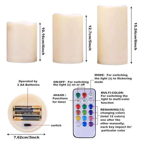 Homemory multi-color LED tea lights: holidays/parties.
