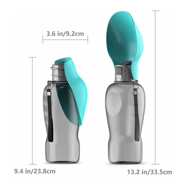 Leak-proof portable dog water bottle for outdoor use