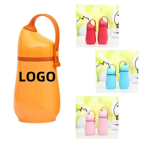 9oz Stainless Steel Water Bottle with Strap