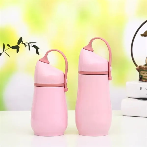 9oz Stainless Steel Water Bottle with Strap