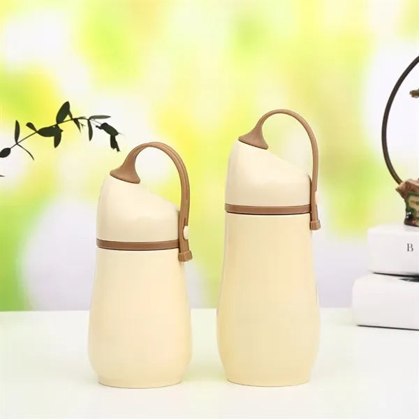 9oz Stainless Steel Water Bottle with Strap