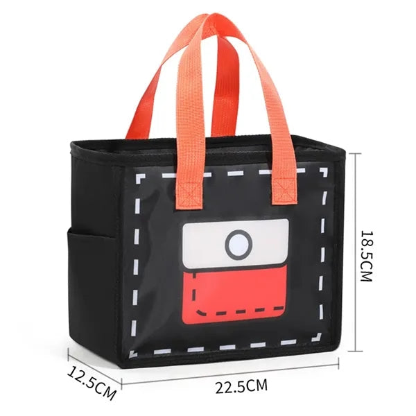 Colorful Cartoon Lunch Box Bag for Women & Kids
