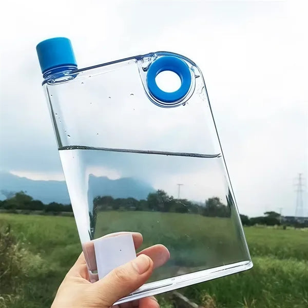 Slim Flat Transparent Water Bottle