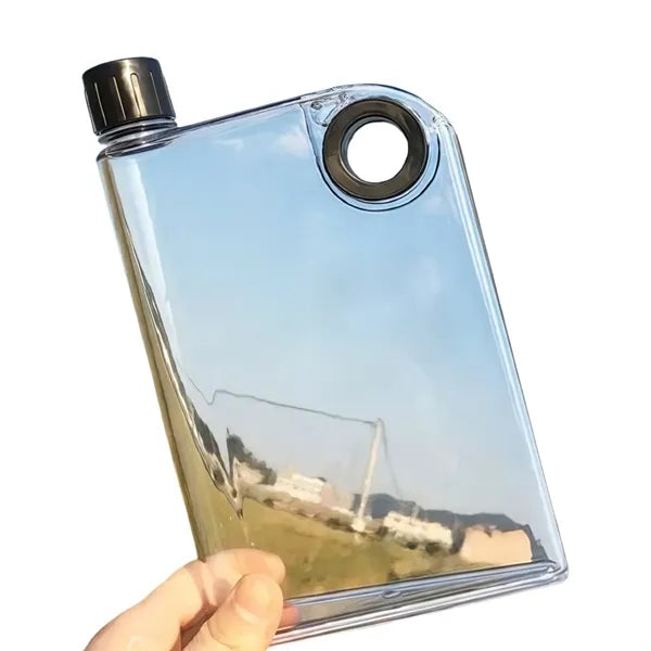 Slim Flat Transparent Water Bottle