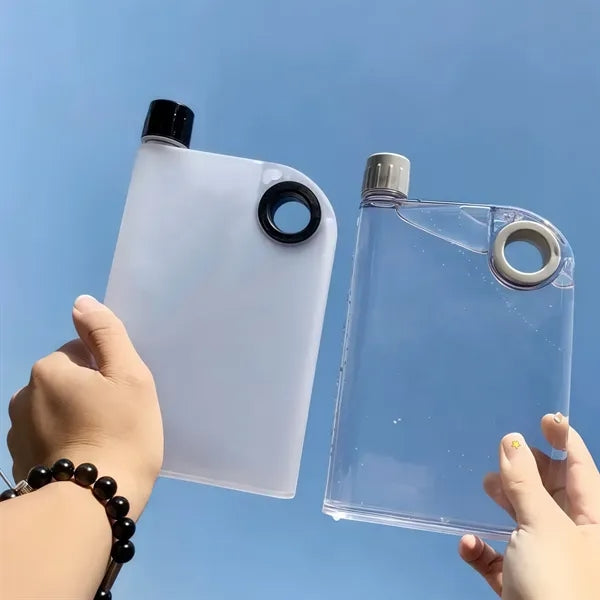 Slim Flat Transparent Water Bottle