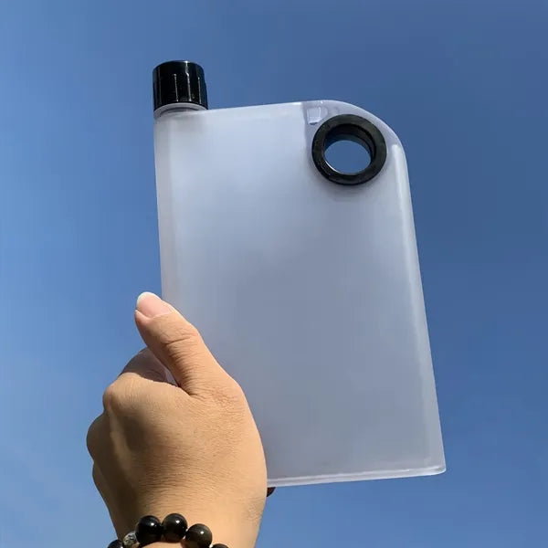 Slim Flat Transparent Water Bottle