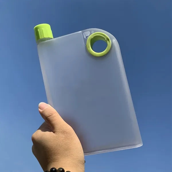 Slim Flat Transparent Water Bottle