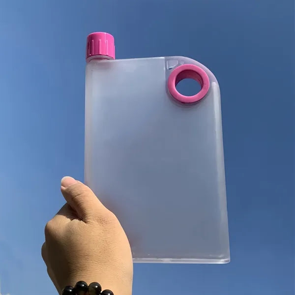 Slim Flat Transparent Water Bottle