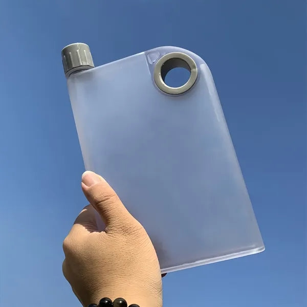 Slim Flat Transparent Water Bottle