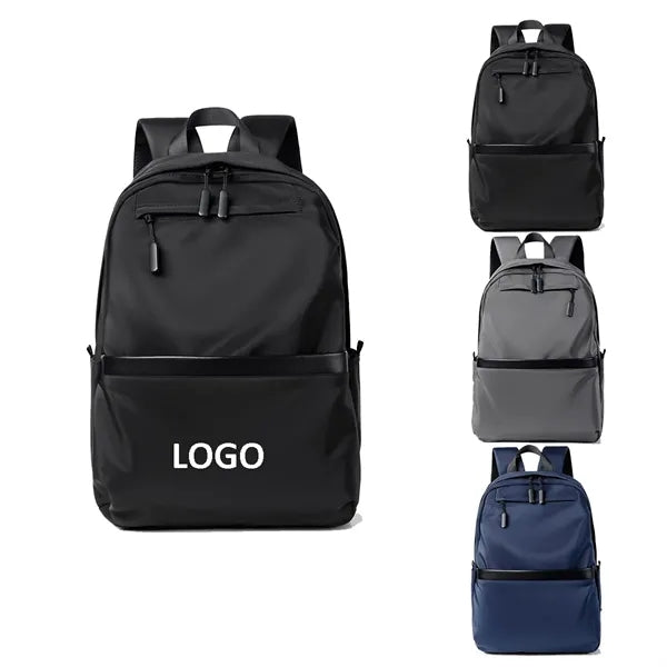 Waterproof Classic Basic Backpack - Black/Blue/Gray