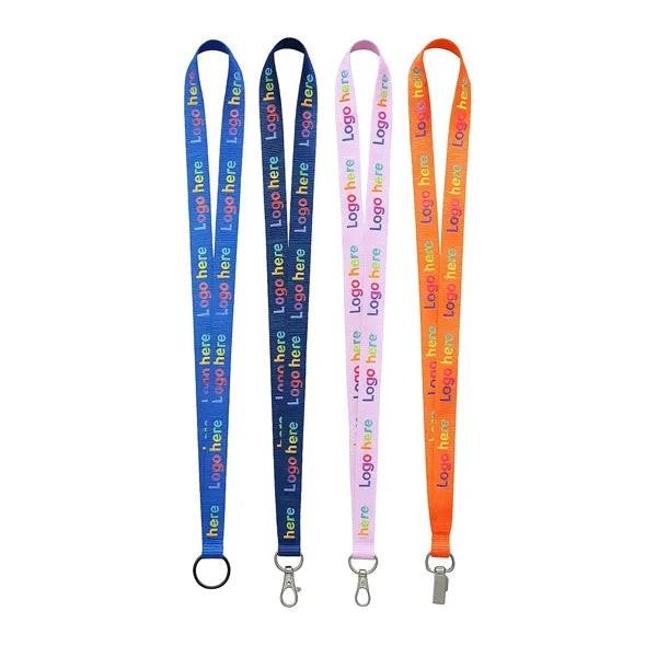 Full-Color Polyester Lanyard with Metal Attachment