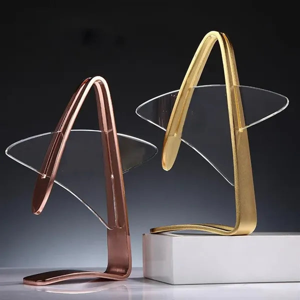 Pentagram Crystal Metal Trophy