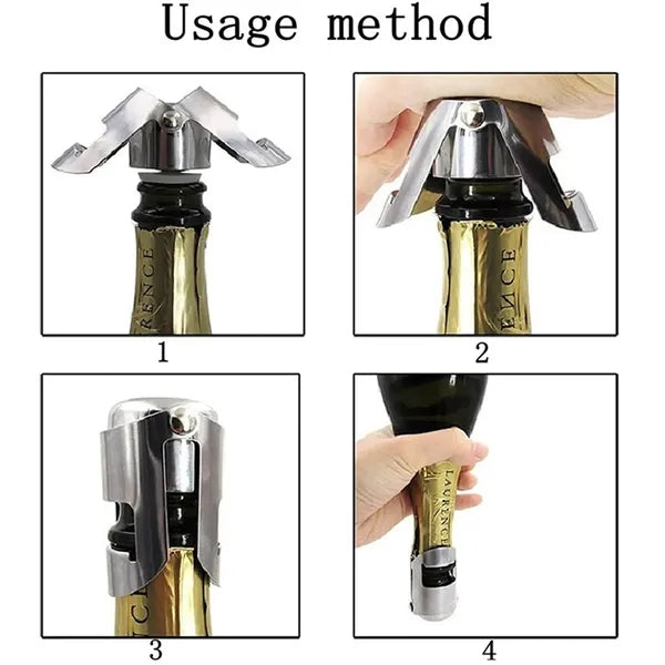 Stainless steel champagne corks