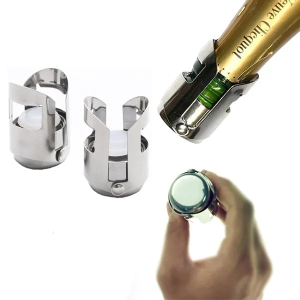 Stainless steel champagne corks