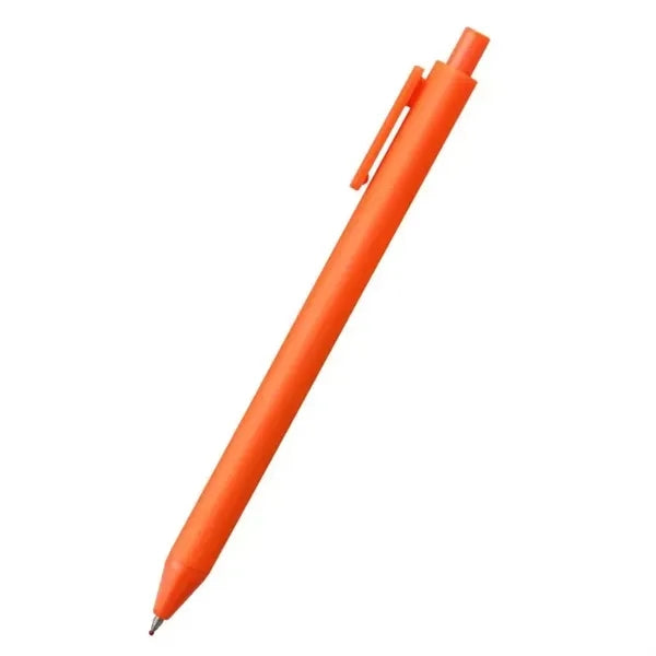 Solid Trim Click Stick Ballpoint Pen with Pocket Clip
